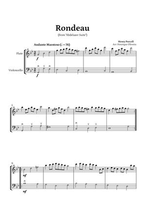Rondeau from "Abdelazer Suite" by Henry Purcell - For Flute and Cello (G minor)