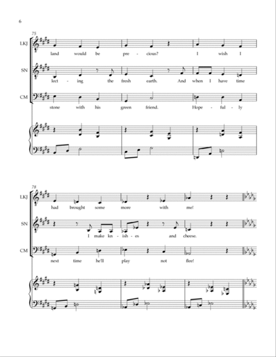 Little King John The Flood 6: I've Cracked Open The World Vocal Score Voice scores gallery preview page 6