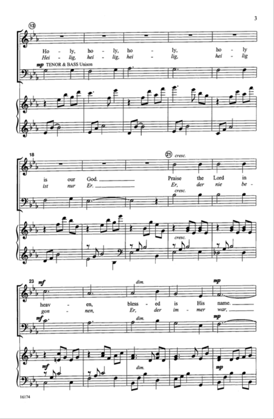 Holy, Holy, Holy 4-Part scores gallery preview page 3