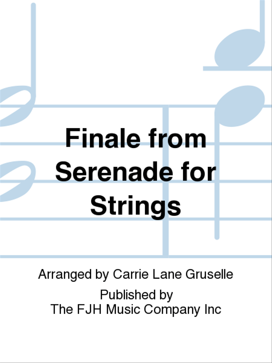 Finale from Serenade for Strings String Orchestra scores gallery preview page 1