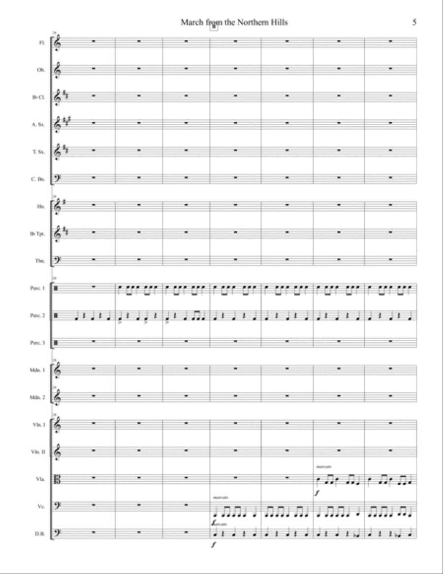 March From The Northern Hills Full Orchestra scores gallery preview page 5