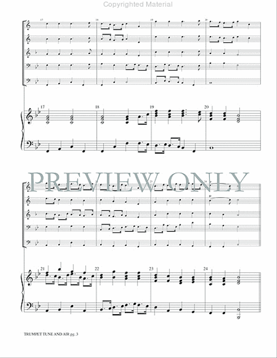 Trumpet Tune and Air Trumpet Tune and Air Small Ensemble scores gallery preview page 5