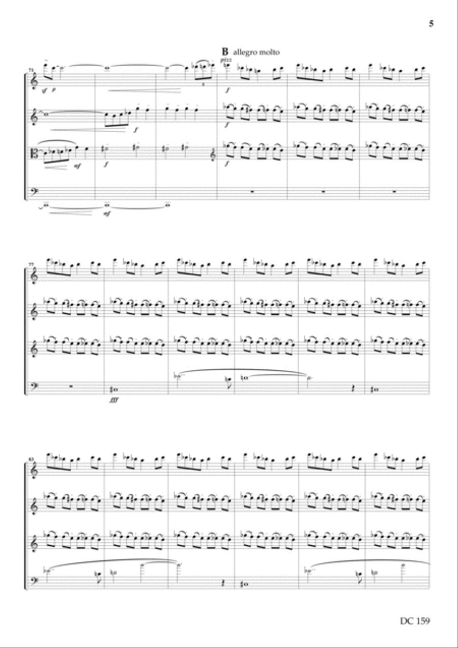 String Quartet No. 1 (Score) String Quartet scores gallery preview page 5