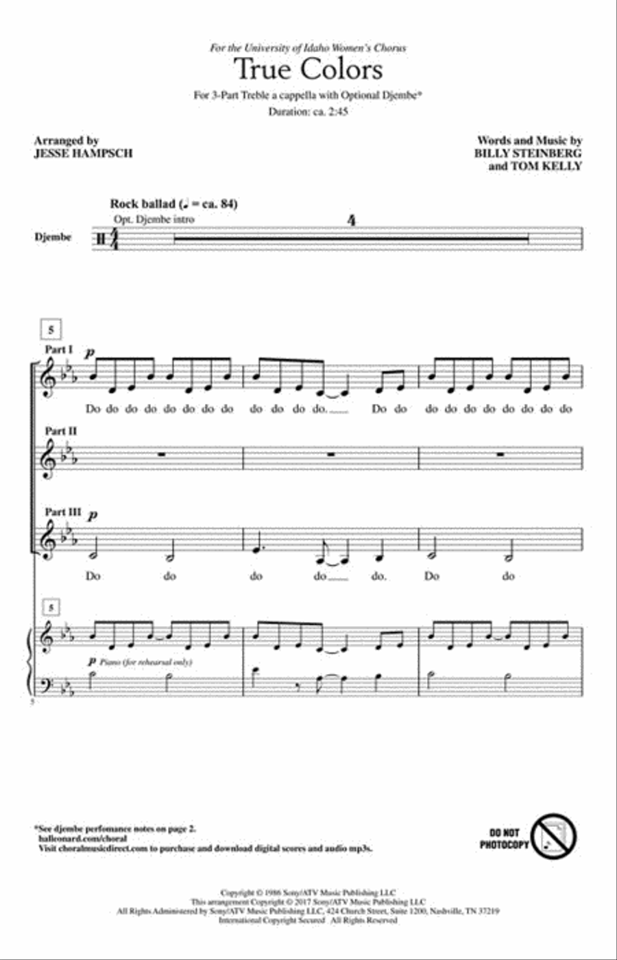True Colors 3-Part scores gallery preview page 2