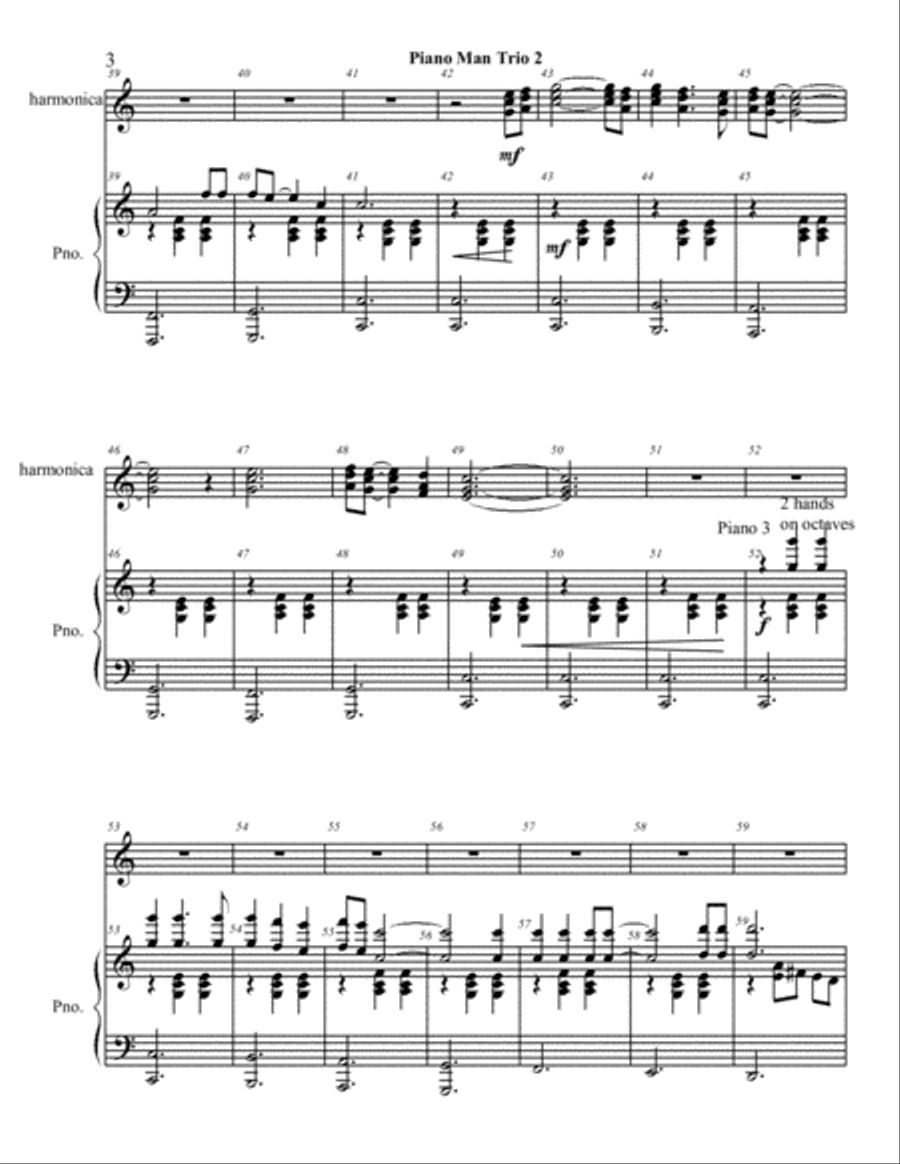 Piano Man Piano scores gallery preview page 4