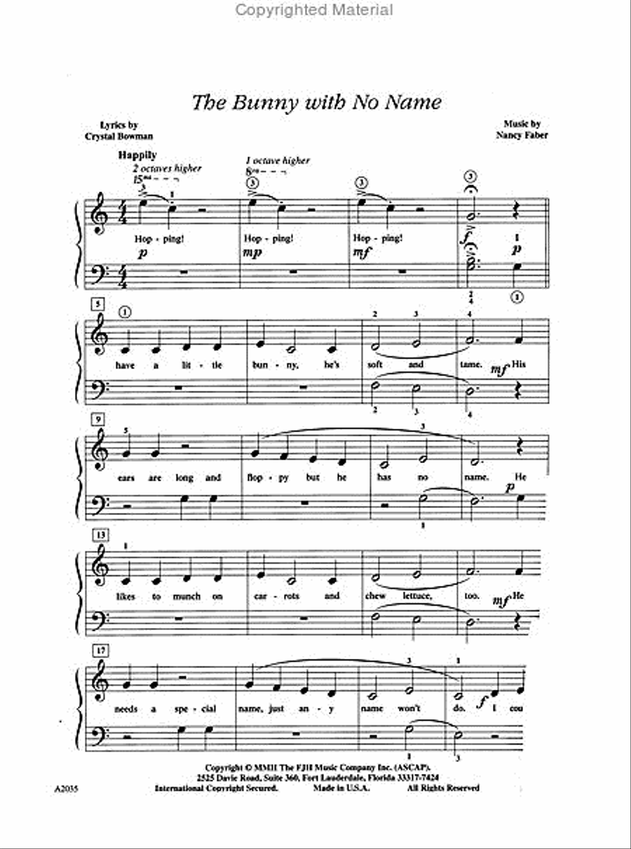 The Bunny with No Name Piano Method scores gallery preview page 2