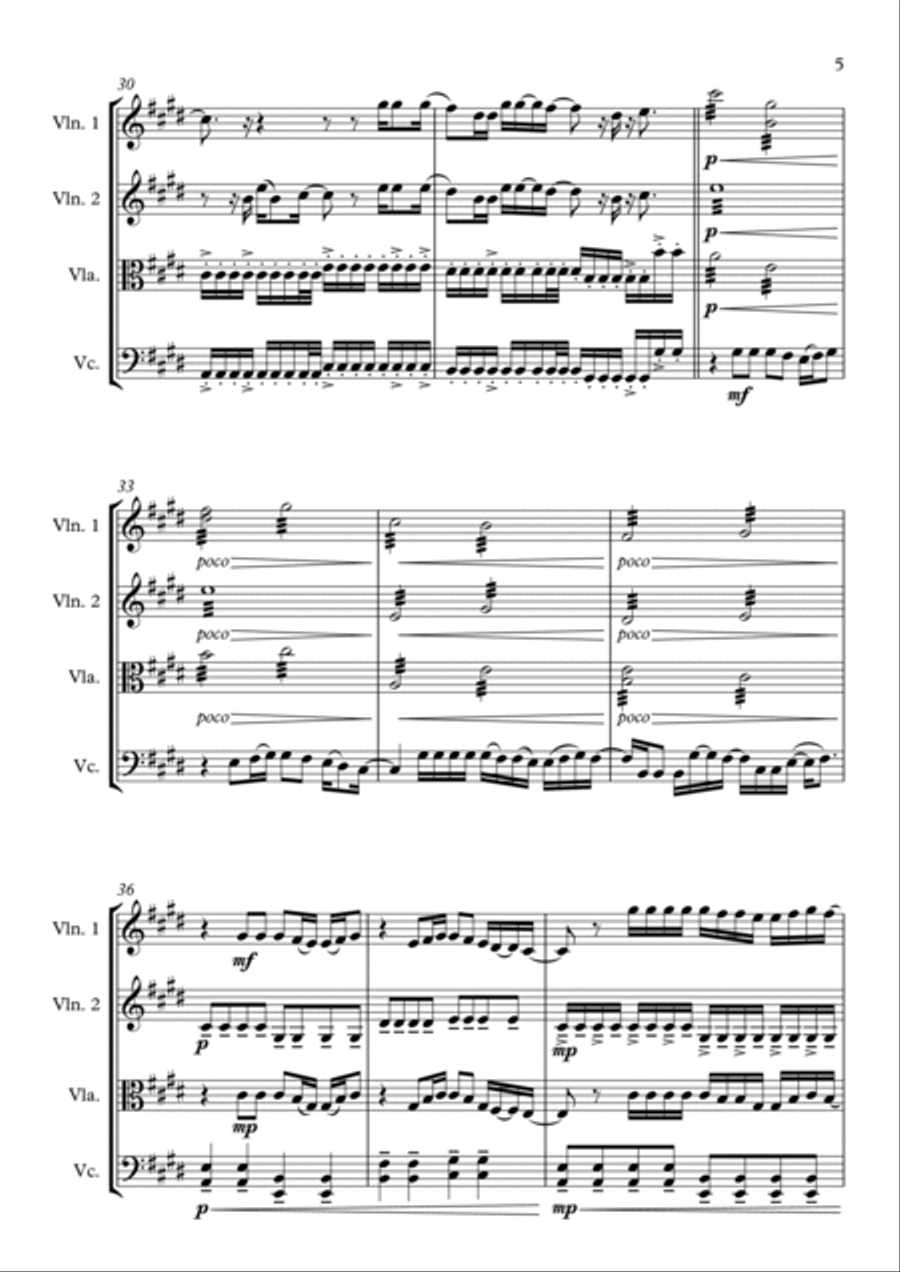 Scared To Be Lonely String Quartet scores gallery preview page 5