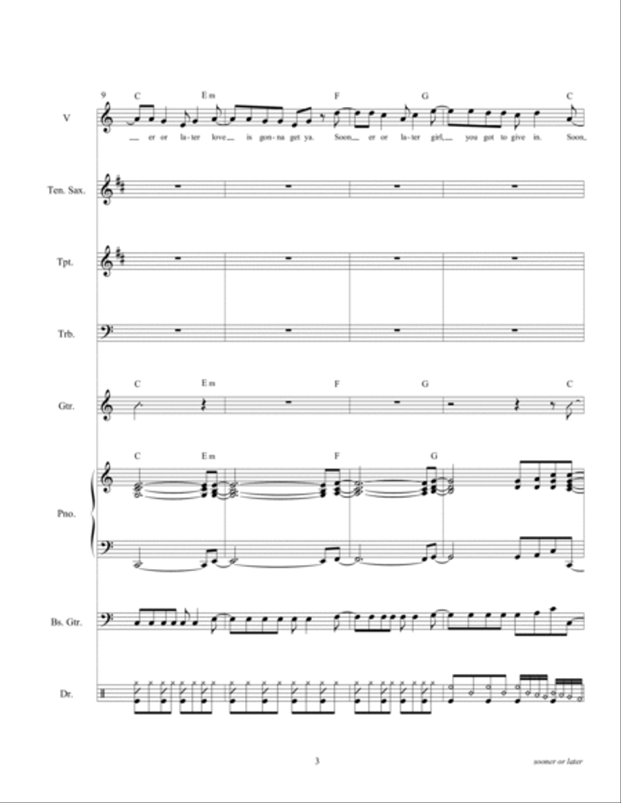 Sooner Or Later Tenor Saxophone scores gallery preview page 6