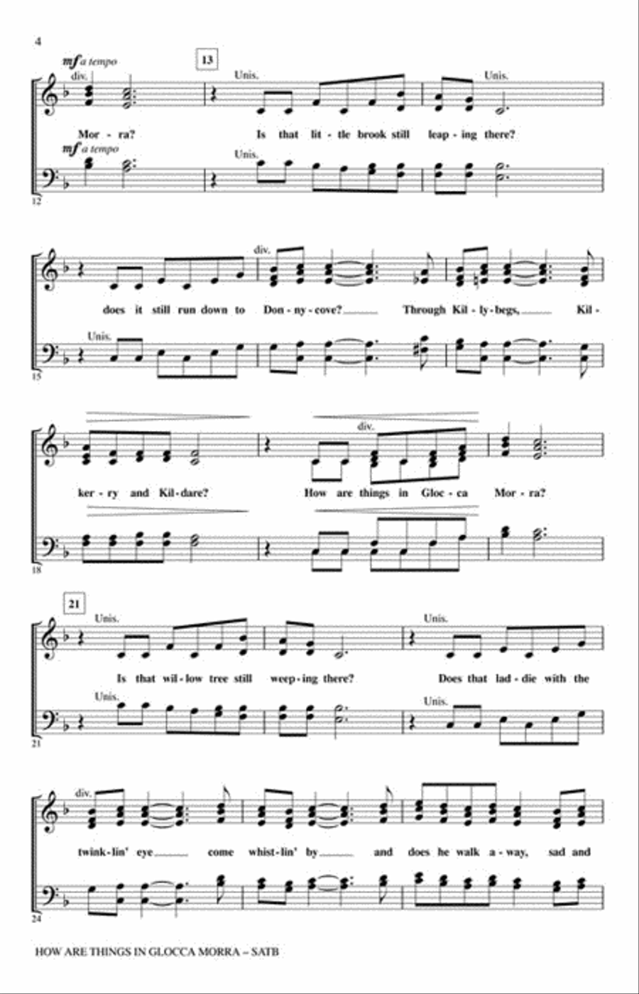 How Are Things in Glocca Morra 4-Part scores gallery preview page 3