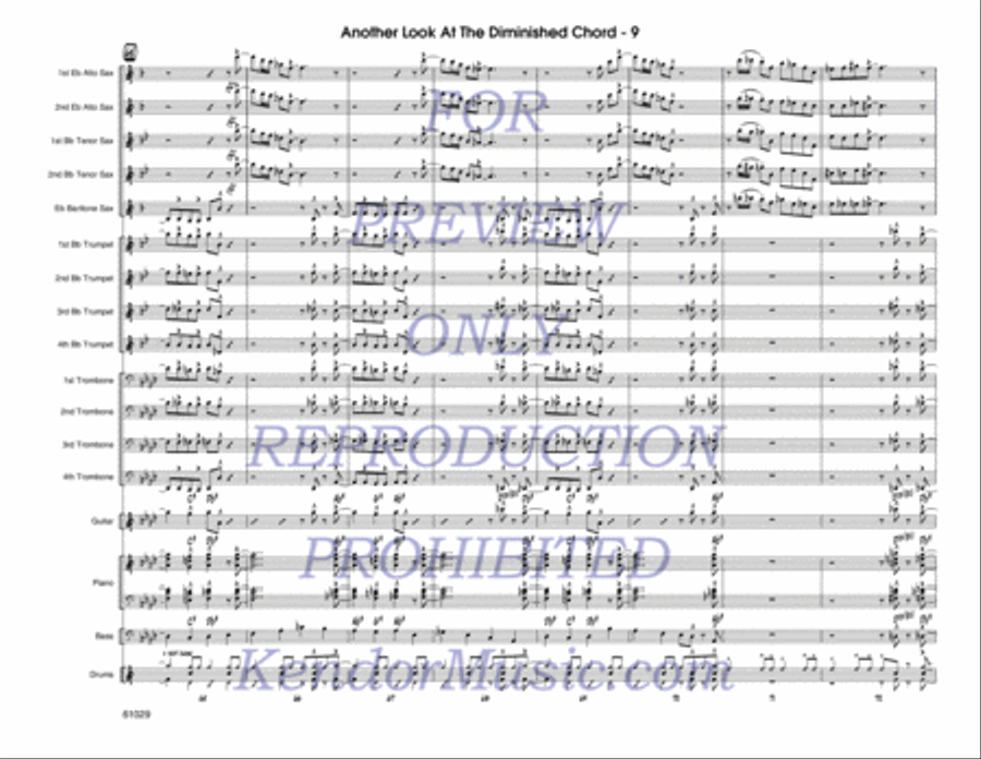 Another Look At The Diminished Chord Jazz Ensemble scores gallery preview page 10