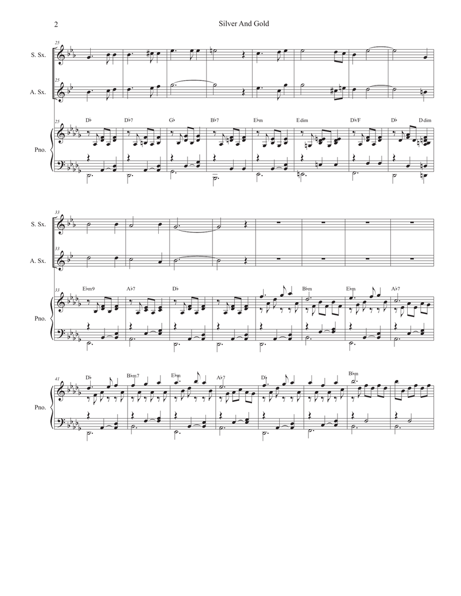 Silver And Gold Woodwind Duet scores gallery preview page 2