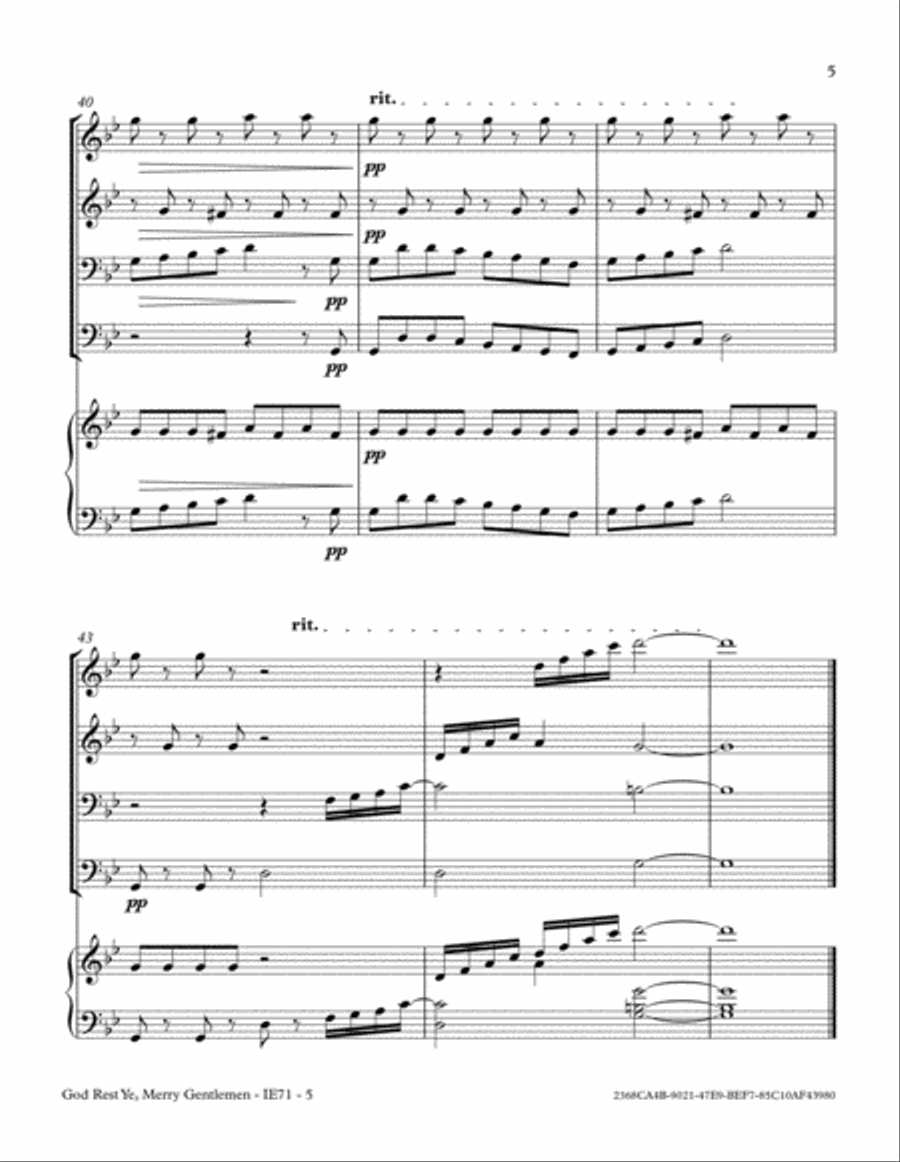 God Rest Ye, Merry Gentlemen Small Ensemble scores gallery preview page 5