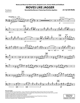 Book cover for Moves like Jagger (for Brass Quintet) (arr. Seb Skelly) - Trombone