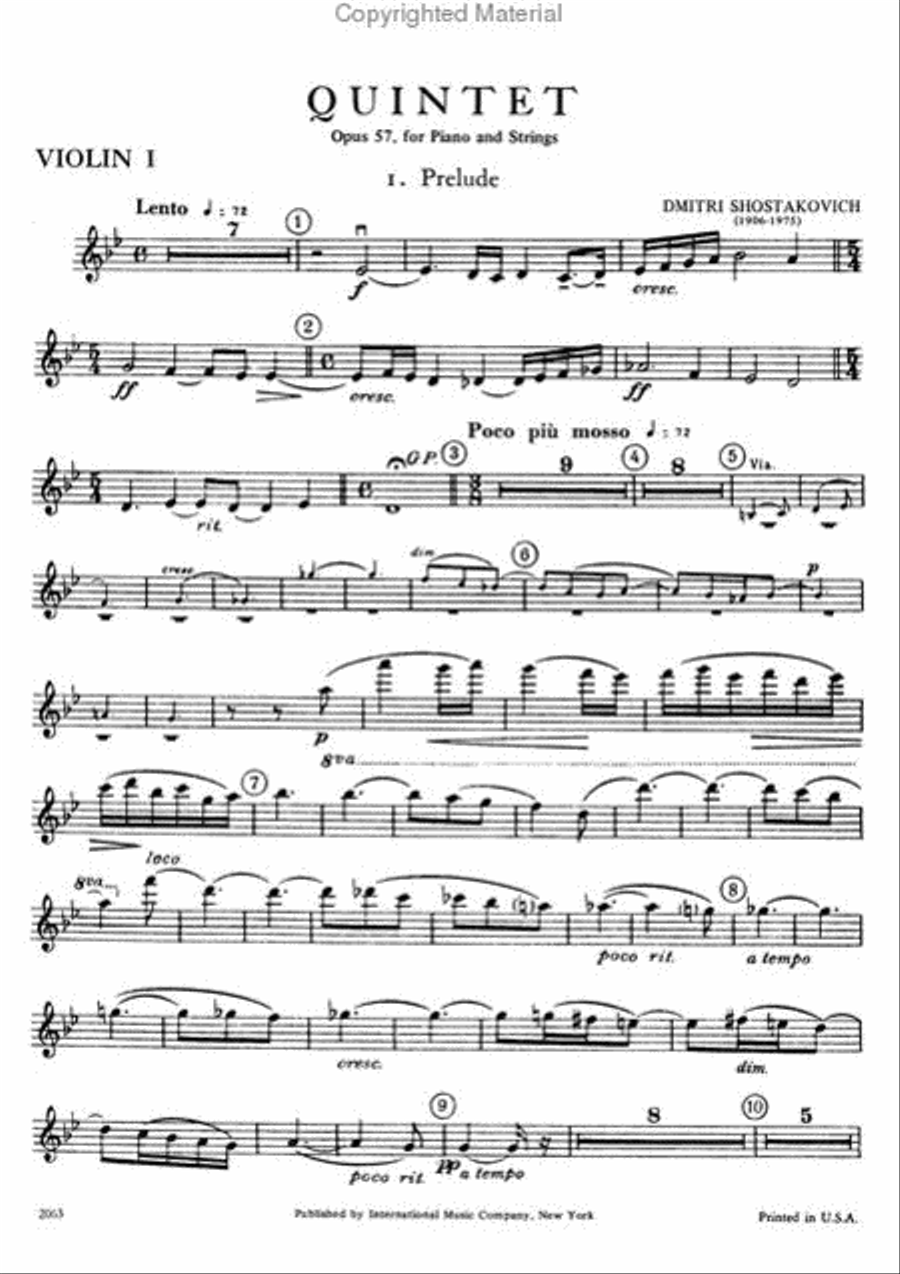 Quintet in G minor, Op. 57 Piano Quintet scores gallery preview page 3