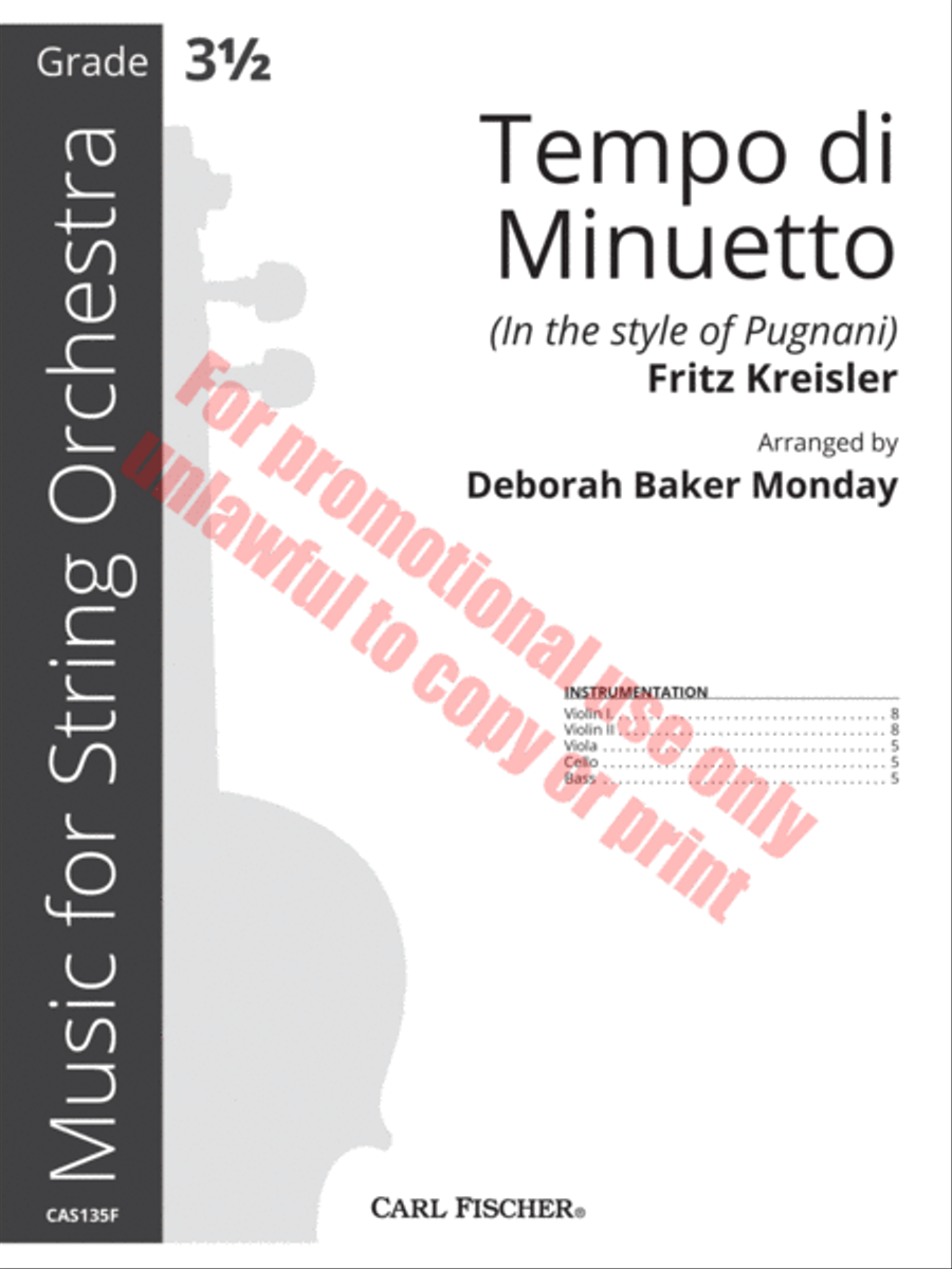 Tempo di Minuetto String Orchestra scores gallery preview page 2
