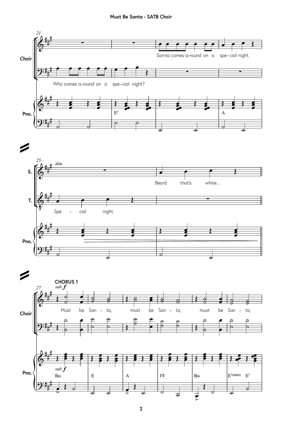 Must Be Santa 4-Part scores gallery preview page 2