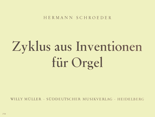Book cover for Zyklus aus Inventionen für Orgel (1977)