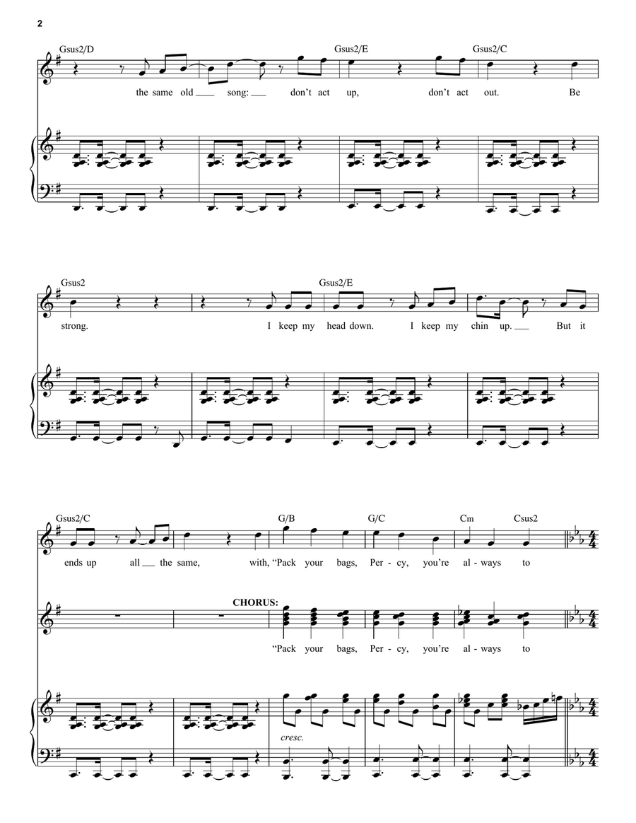 Good Kid (from The Lightning Thief: The Percy Jackson Musical) Voice scores gallery preview page 2