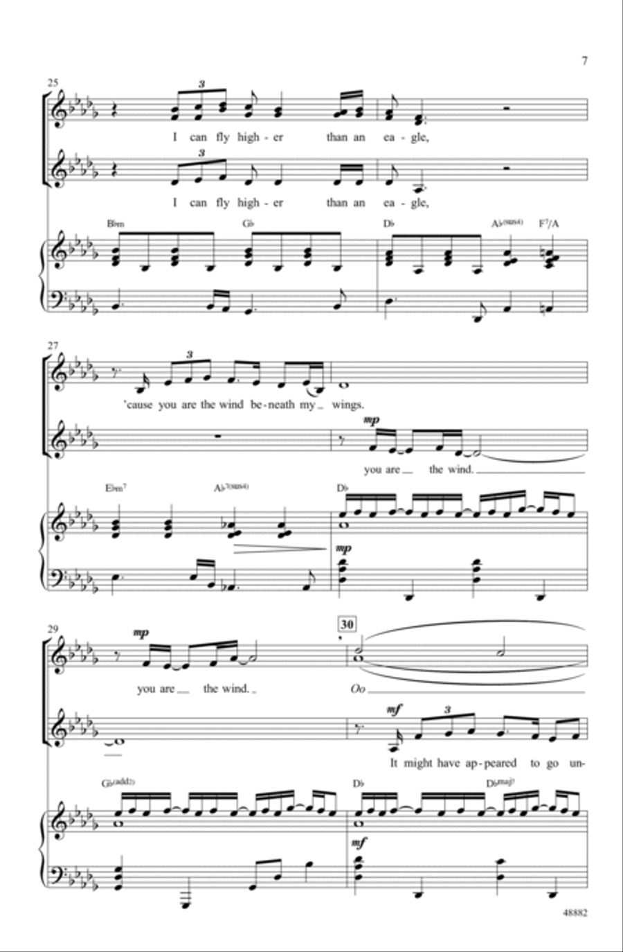The Wind Beneath My Wings Choir scores gallery preview page 5