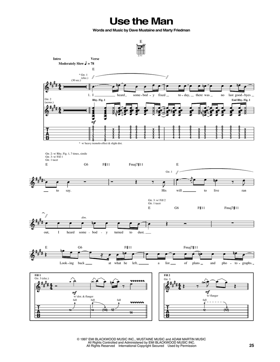 Use The Man Acoustic Guitar scores gallery preview page 1