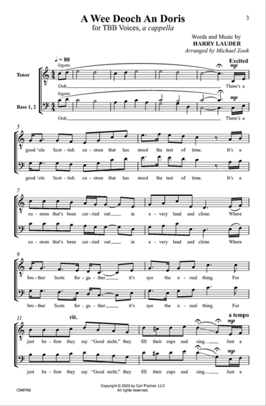 A Wee Deoch An Doris 3-Part scores gallery preview page 2