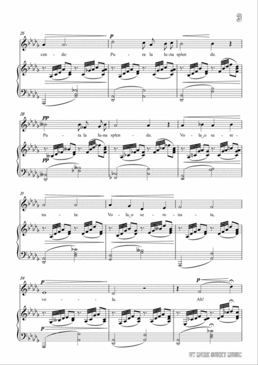 Tosti-La Serenata in D flat Major,for Voice and Piano Voice Solo scores gallery preview page 5