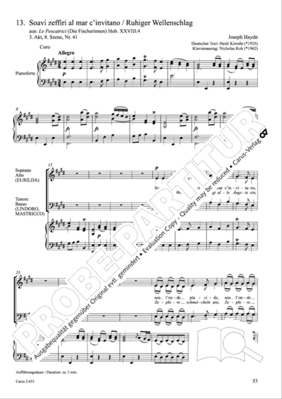 Choral collection Great Opera Choruses - Mozart * Haydn (choir & piano) Choir scores gallery preview page 64