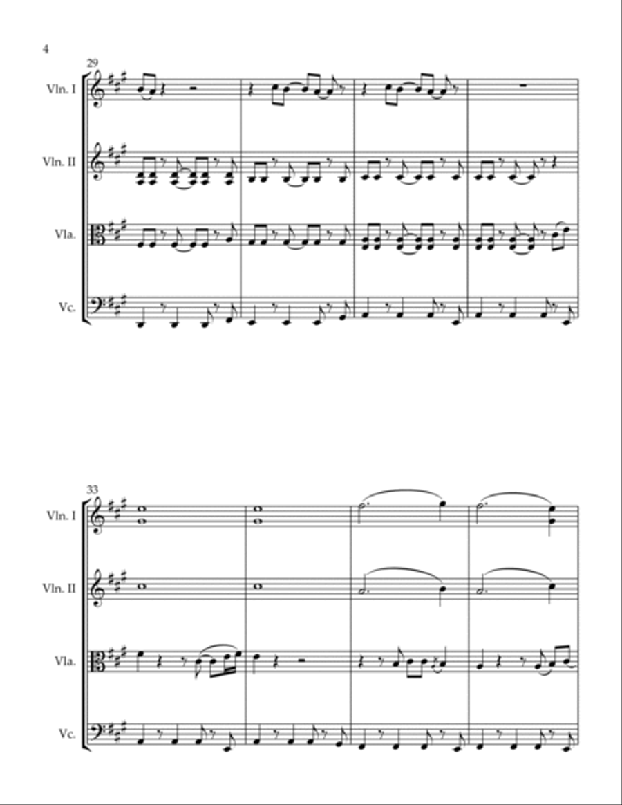 Stand By Me String Quartet scores gallery preview page 4