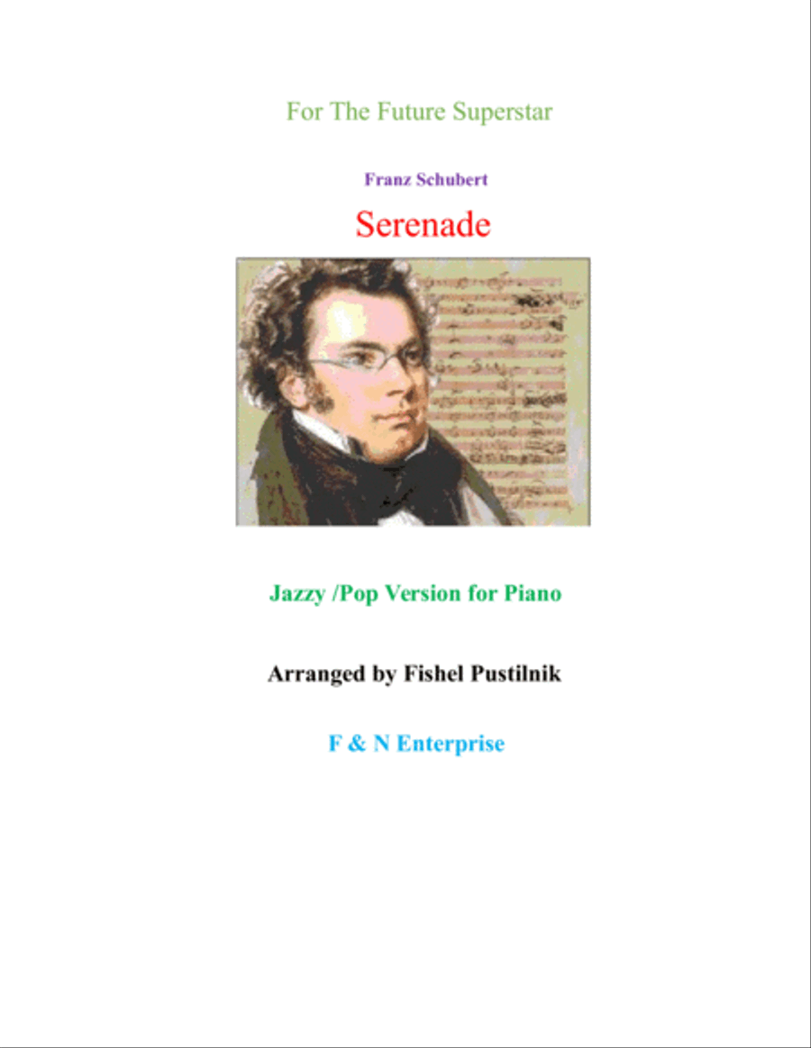 Serenade by Schubert-Pop/Jazz Version Piano scores gallery preview page 1