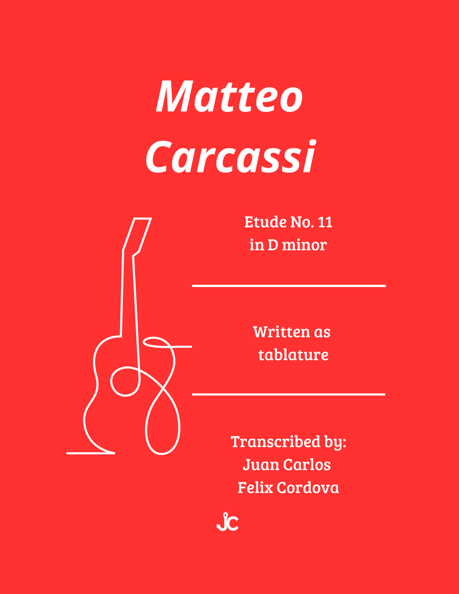 Etude no. 11 D minor Etude no. 11 D minor Acoustic Guitar scores gallery preview page 1