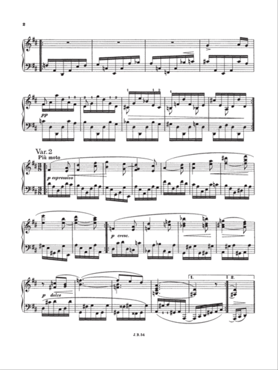 Variations on an Original Theme Op. 21/1 and a Hungarian Song Op. 21/2 Piano Solo scores gallery preview page 3