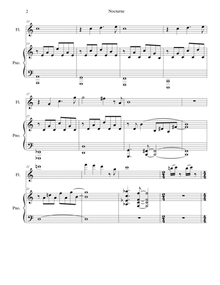 NOCTURNE ("Silent Prayer") for Flute and Piano