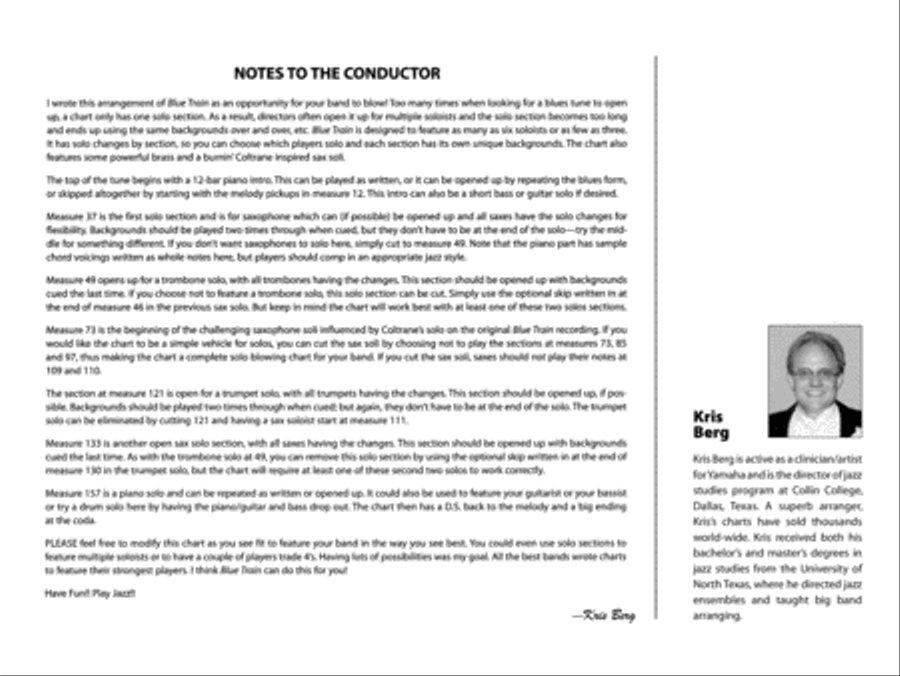 Blue Train Blue Train Jazz Ensemble scores gallery preview page 23