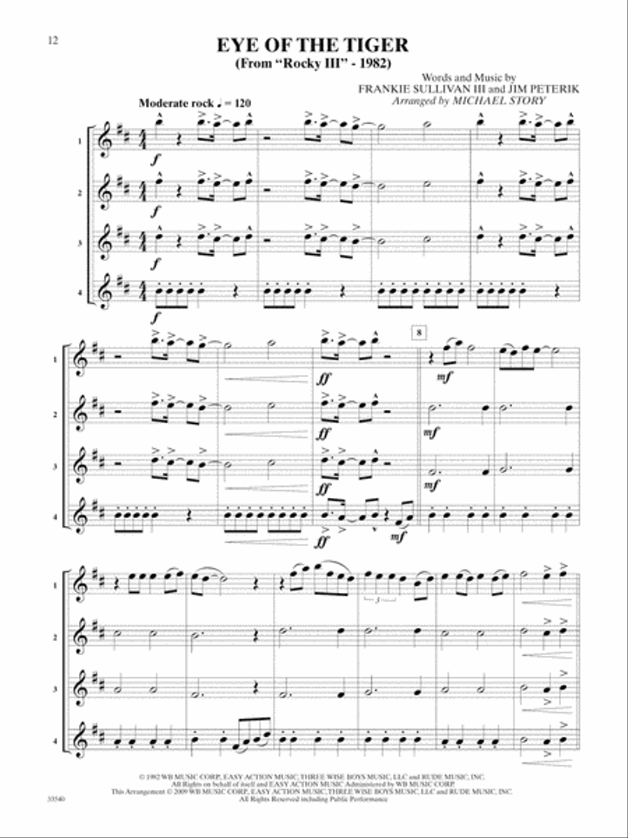 Movie Quartets for All Small Ensemble scores gallery preview page 3