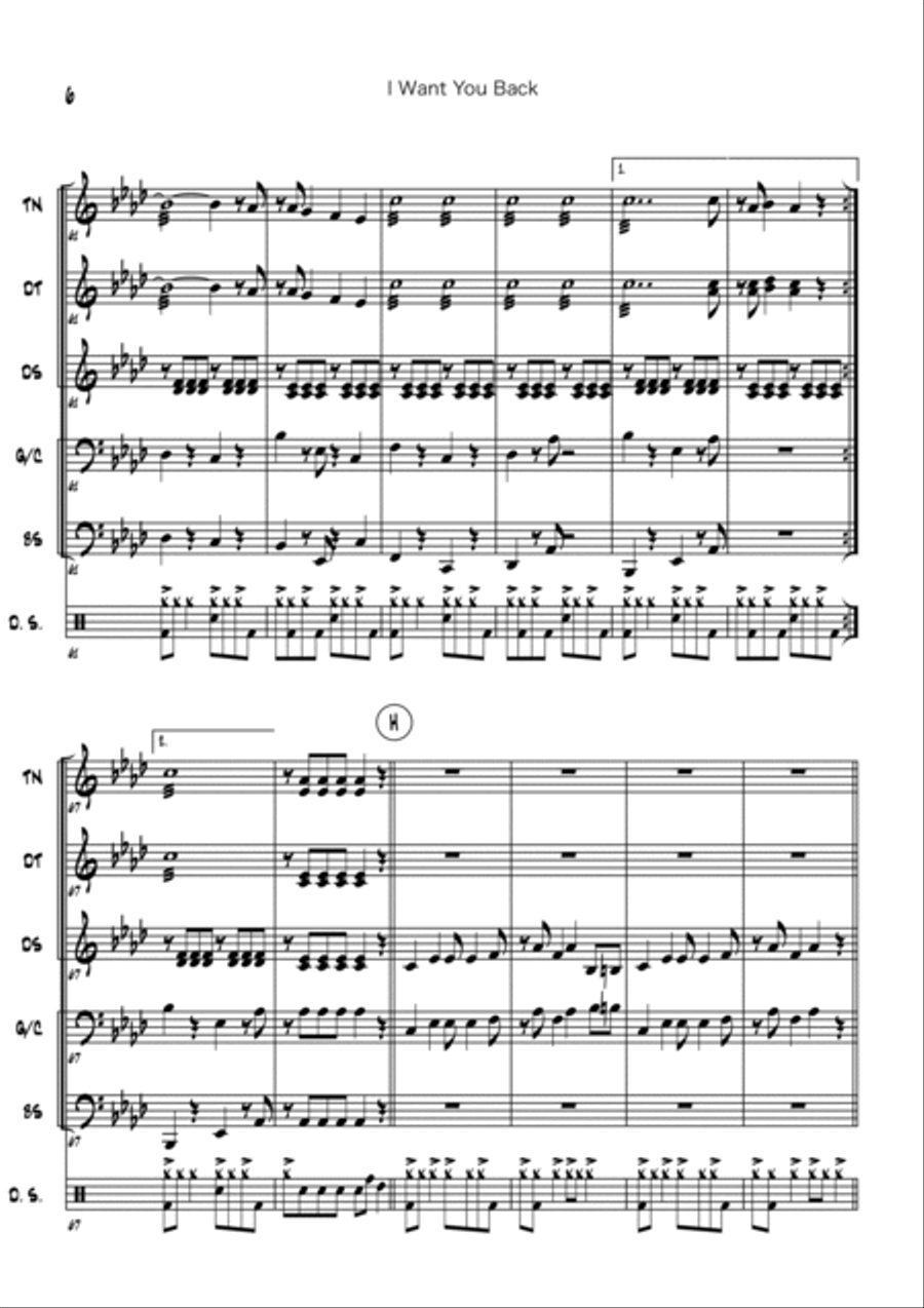 I Want You Back Large Ensemble scores gallery preview page 6