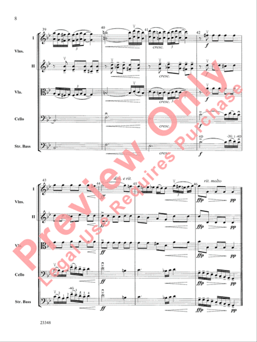 Air and Rigaudon Air and Rigaudon String Orchestra scores gallery preview page 9