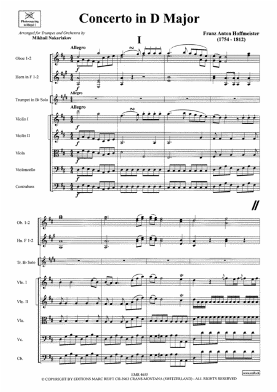 Concerto in D Major Concerto in D Major Orchestra scores gallery preview page 3