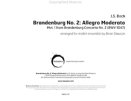 Brandenburg No. 2: Allegro Moderato image number null