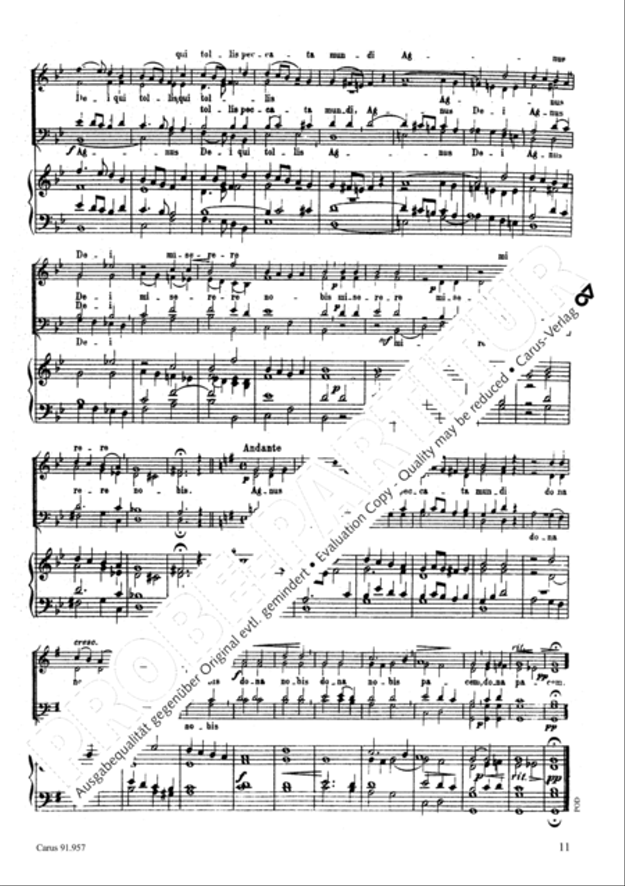 Missa Sancta Cacilia 4-Part scores gallery preview page 12