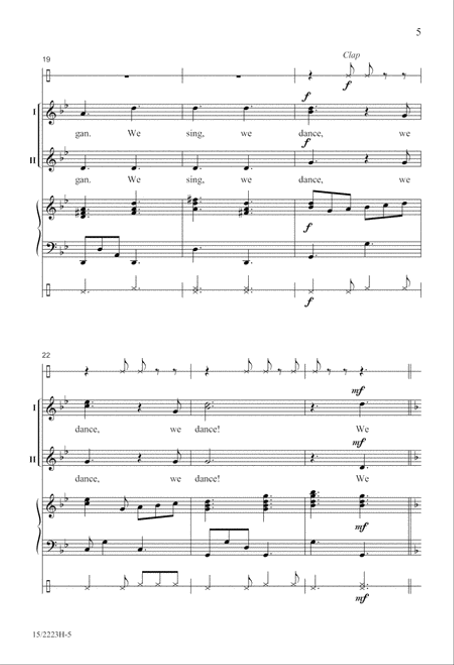 We Sing, We Dance! SSA scores gallery preview page 6
