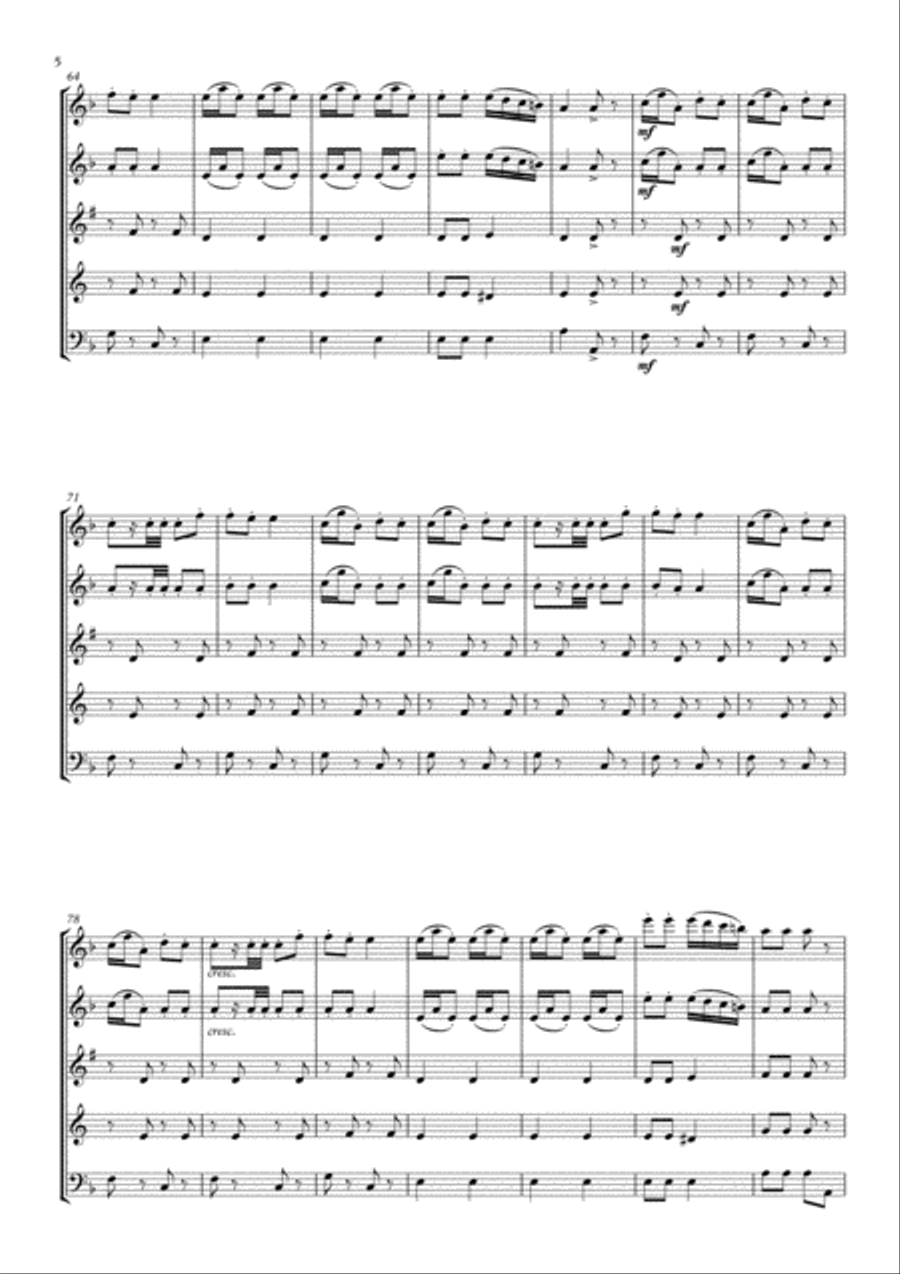 Parade of the Tin Soldiers arranged for Woodwind Quintet Woodwind Quintet scores gallery preview page 6