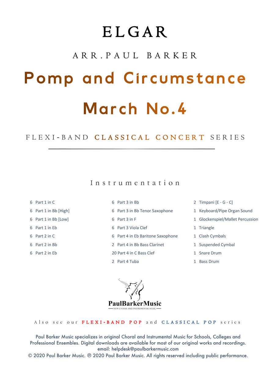 Pomp and Circumstance March No.4 (Flexible Instrumentation) Concert Band scores gallery preview page 2