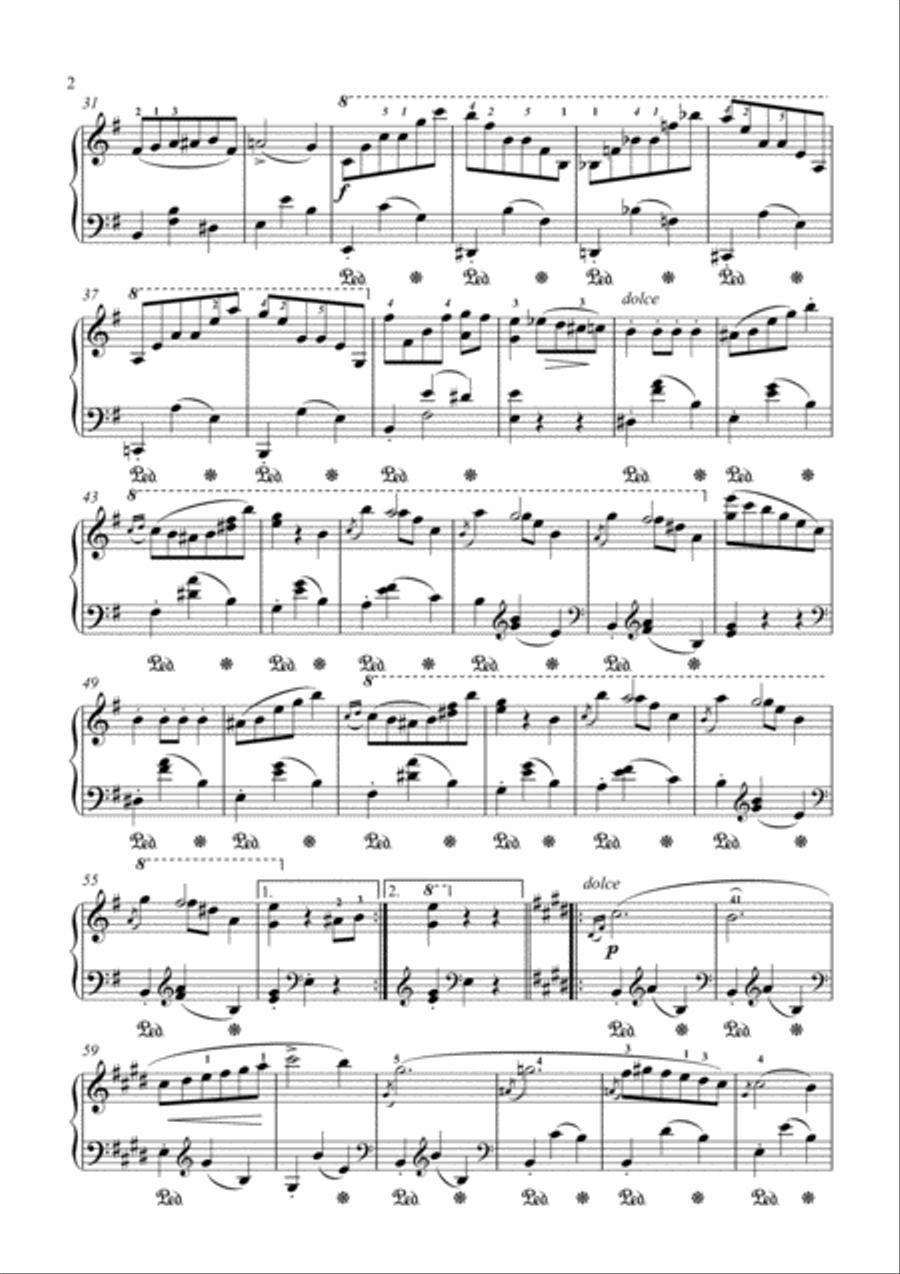 Waltz e-minor op.posth for piano solo Piano Solo scores gallery preview page 3