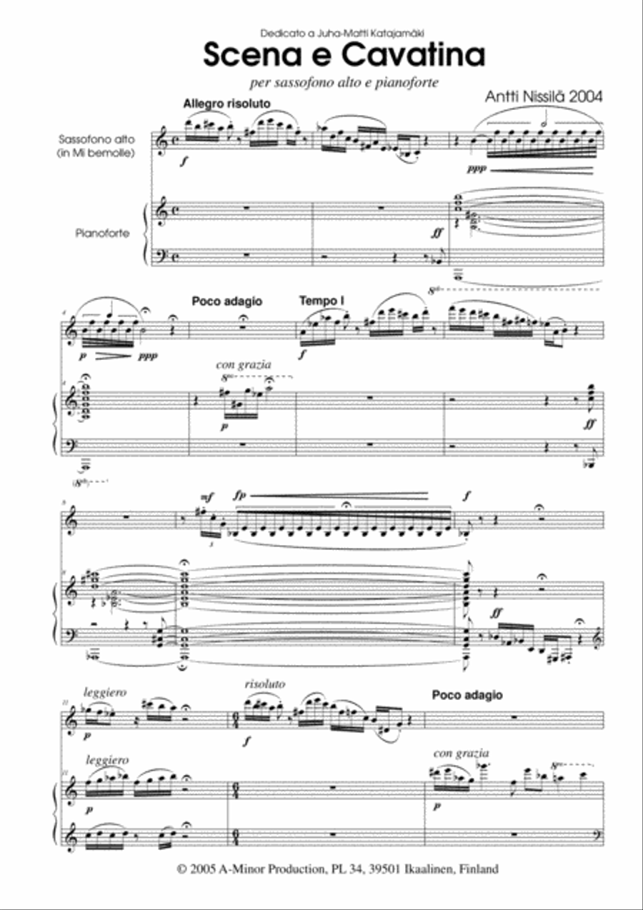 Scena e cavatina Alto Saxophone scores gallery preview page 2
