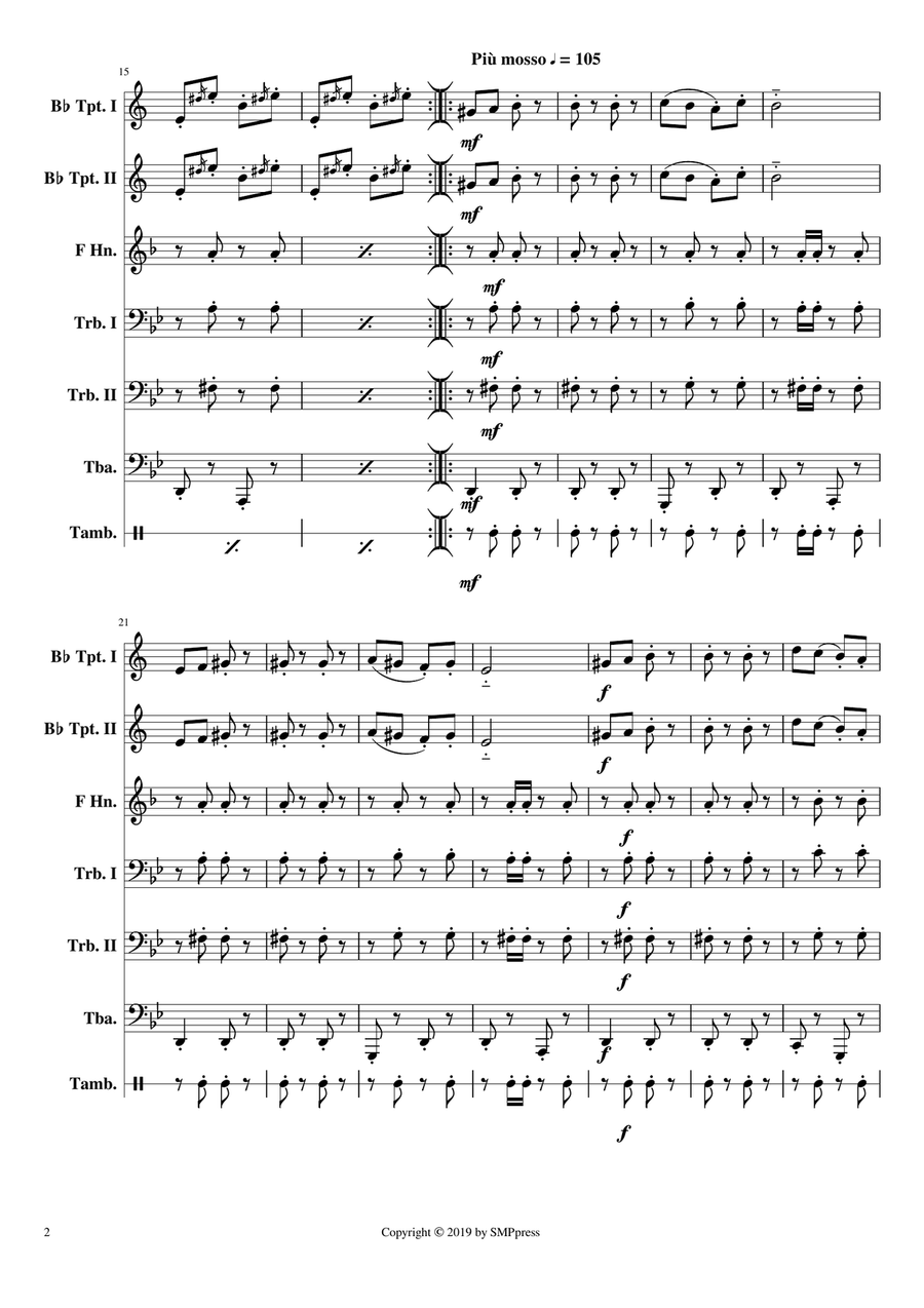 Freilach - A Joyful Yiddish Dance Brass Ensemble scores gallery preview page 2