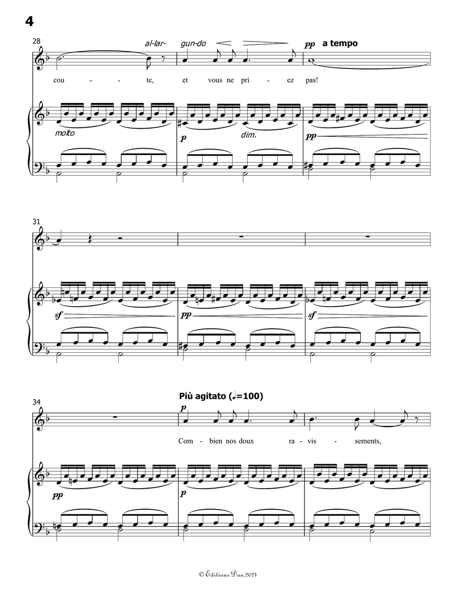 Vous Ne Priez Pas, by Bizet, in d minor Voice scores gallery preview page 6