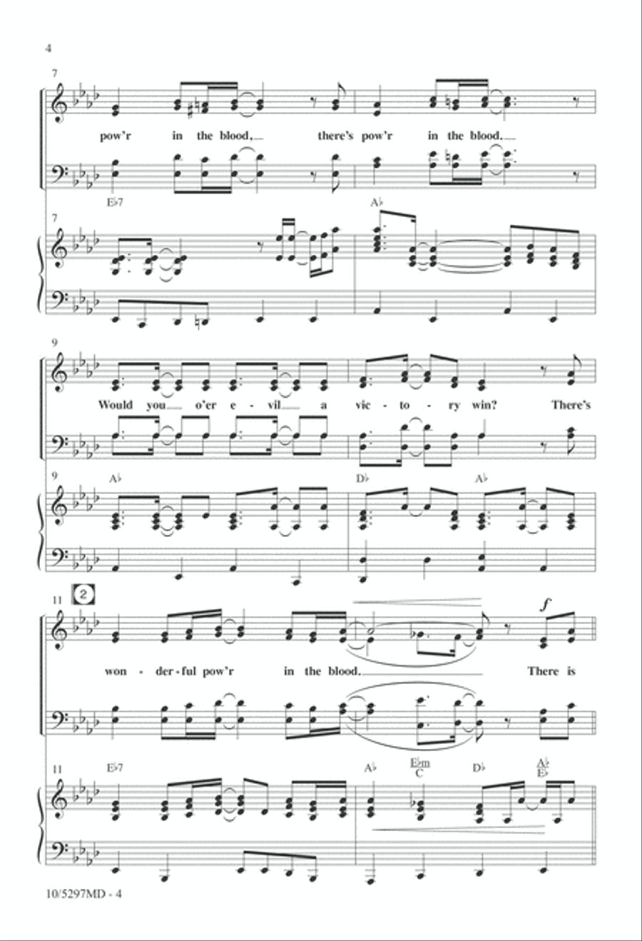 The Blood of Jesus Medley 4-Part scores gallery preview page 4