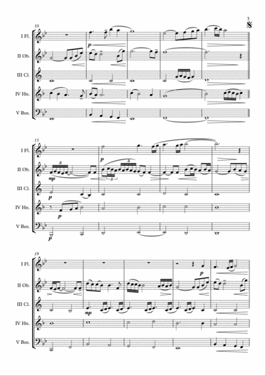 Nella Fantasia Woodwind Quintet scores gallery preview page 4