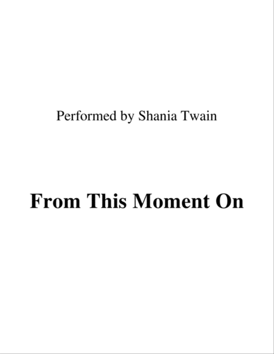 From This Moment On From This Moment On Small Ensemble scores gallery preview page 1