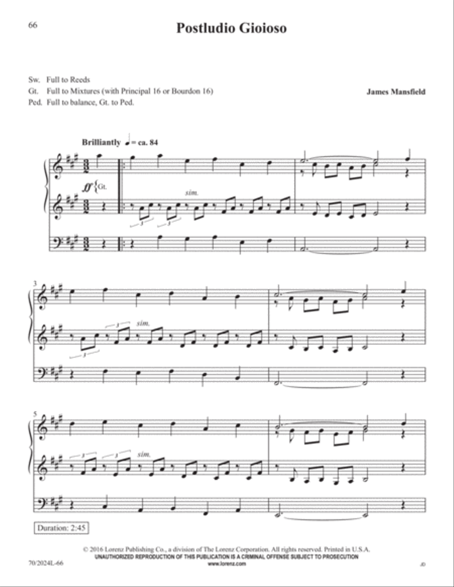 The Sacred Organ Library, Vol. 1 Organ Solo scores gallery preview page 31